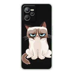 Чохол з принтом для Realme C36 (AlphaPrint) Модні коти (Сумний кіт)