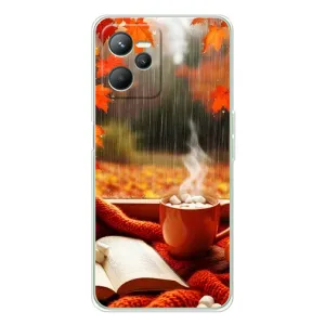 Чохол з унікальним дизайном 'Осінь з кавою' для Realme C36 (Кава і дощ)
