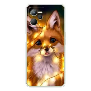 Чохли з картинкою Лисичка для Realme C36 (VPrint) (Лисичка в гірляндах)