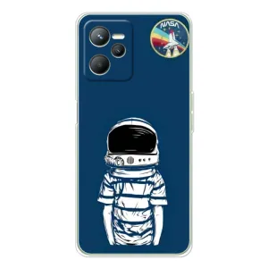 Чехол NASA для Realme C36 (AlphaPrint) (Мальчик в шлеме)