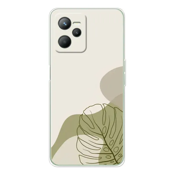 Чохол з принтом «Зелена монстера дизайн» для Realme C36