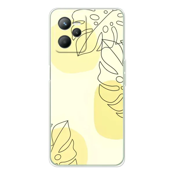 Чохол з принтом «Жовта монстера арт» для Realme C36