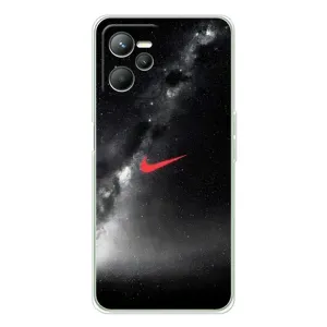 Чехол для Realme C36 - с принтом Найк (AlphaPrint) (Найк красный)
