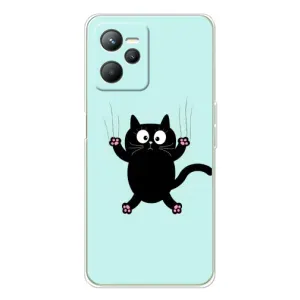 Чохол з принтом для Realme C36 (AlphaPrint) Модні коти (Падаючий кіт)