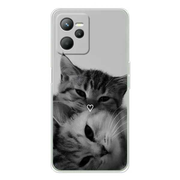 Чохол з принтом «Пара котів» для Realme C36
