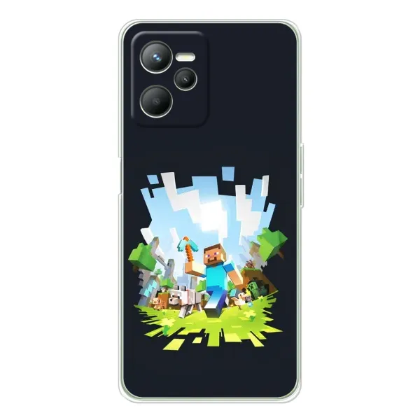 Чехол с принтом «персонажи Minecraft» для Realme C36