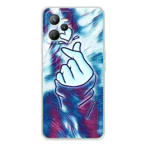 Чехол с принтом для Realme C36 (AlphaPrint - Знак сердечка) (Радужное сердце)