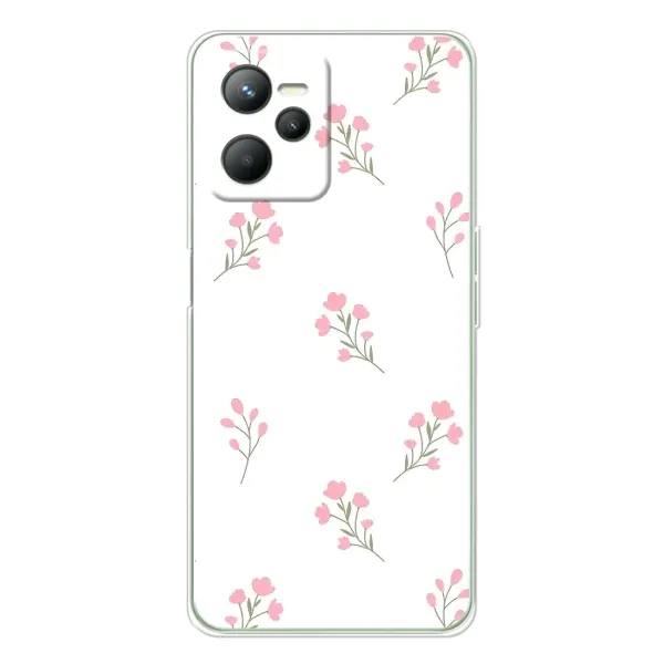 Чохол з принтом «Рожеві квіти» для Realme C36