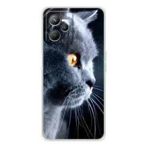 Чохли з Котиками для Realme C36 (VPrint) (Сірий Кіт)