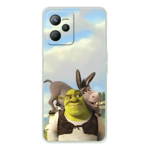 Чохол з принтом «Шрек та Осел» для Realme C36