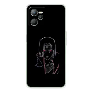 Чехлы на тему: Итачи Учиха для Realme C36 (AlphaPrint) (силуэт Итачи)