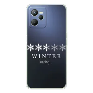 Зимние Чехлы для Реалми С36 - прозрачный фон (Winter loading)