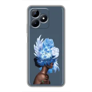 Чехлы (ART) Цветы на Realme C51 (VPrint) (Квіти на голові)