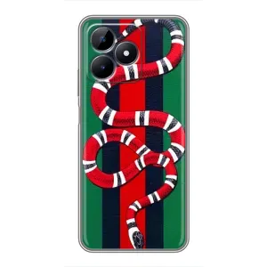 Чохли  GUCCI для РілМі С51 (AlphaPrint) (Gucci змія)