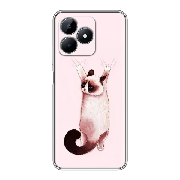 Чехол с принтом «Котик падает» для Realme C51
