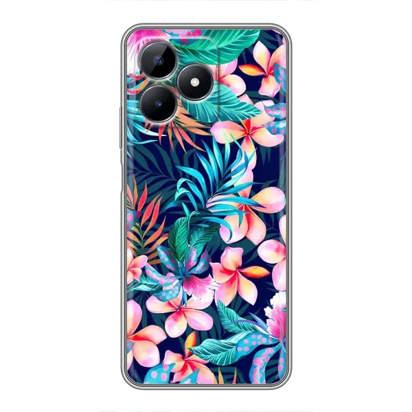 Чехол с принтом «Красочные цветы» для Realme C51