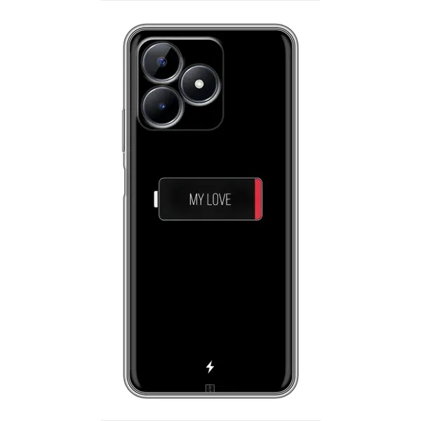 Чохол з принтом «Love battery» для Realme C51 Чохол з принтом «Love battery» для Realme C51