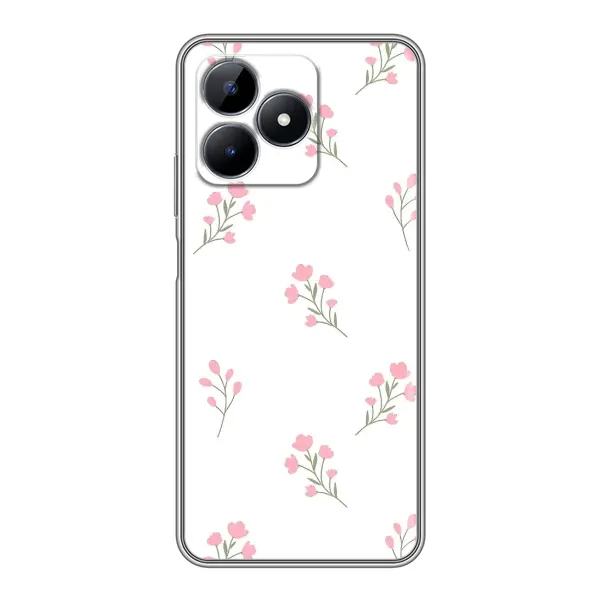 Чехол с принтом «Розовые цветы» для Realme C51 Чехол с принтом «Розовые цветы» для Realme C51