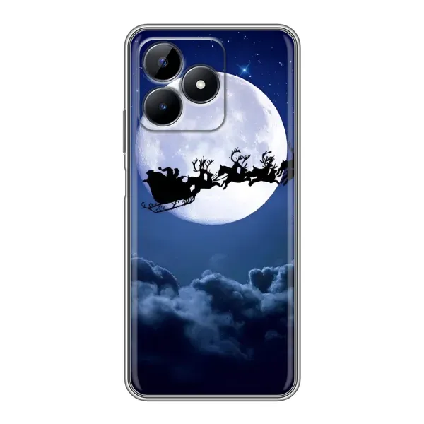 Чехол с принтом «Санта - луна» для Realme C51 Чехол с принтом «Санта - луна» для Realme C51