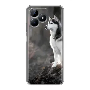 Чохол з Хаскі Realme C51 - (AlphaPrint) (Вірний собака)