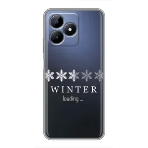 Зимні Чохли для РілМі С51 - прозорий фон (Winter loading)