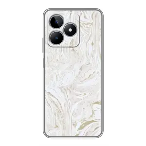 Мраморний чехол на Realme C53 (VPrint) (Білий мрамор)