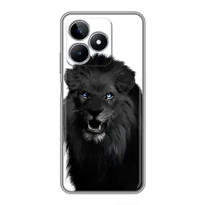 Чехлы с картинками животных Realme C53 (Черный ЛЕВ)