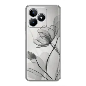 Чохол з принтом «Чорні квіти» для Realme C53