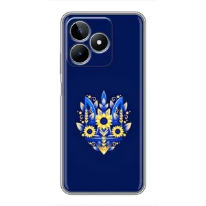Чохли для Realme C53 Укр. Символіка (AlphaPrint) (Квітковий Герб)