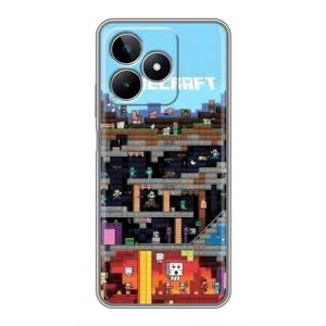 Чохол Майнкрафт на Realme C53 (AlphaPrint) Minecraft (фон Minecraft)