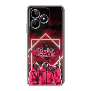 Чехол Гра в кальмара для Realme C53 (Охранники Игра кальмара)