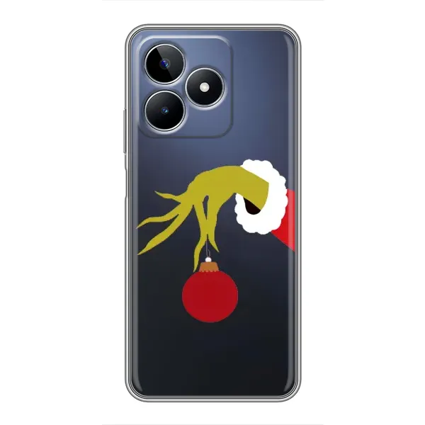 Чехол с принтом «Гринч с игрушкой» для Realme C53