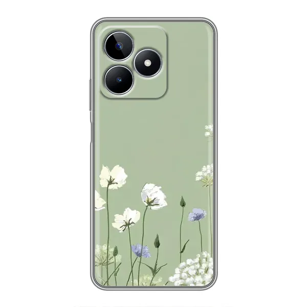 Чохол з принтом «Квіти на зеленому» для Realme C53
