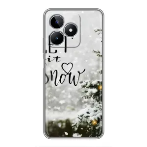 Новогодние, Праздничные Чехлы для Realme C53 - 2024 год (Let it snow)