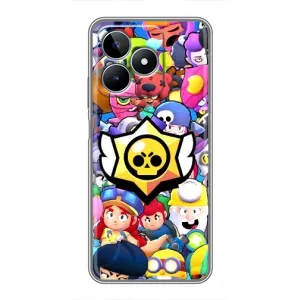 Чехол для Realme C53 Бравл Старс (VPrint) (Лого Brawl Stars)