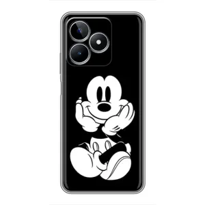 Міккі Маус чохол для Realme C53 (AlphaPrint - Мультяшні) (Маус на чорному)