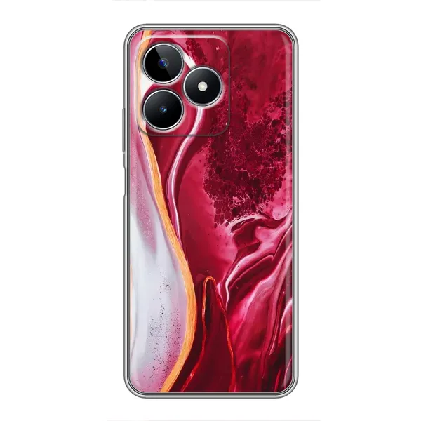 Чохол з принтом «Мрамор червоний» для Realme C53