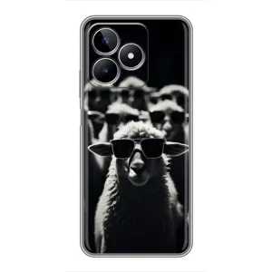 Чохол з принтом стильні тварини для RealMe C53
РєалМє С53 (Овечка в окулярах)
