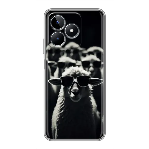 Чехол с принтом «Овечка в очках» для Realme C53