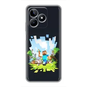 Чохол Майнкрафт на Realme C53 (AlphaPrint) Minecraft (персонажі Minecraft)