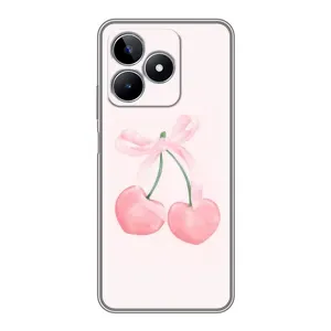 Чохол з розовим принтом для Realme C53 (Рожеві вишні)