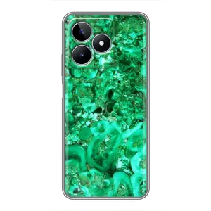 Мраморний чехол на Realme C53 (VPrint) (Салатовий Мрамор)