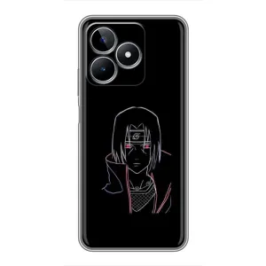 Чехлы на тему: Итачи Учиха для Realme C53 (AlphaPrint) (силуэт Итачи)