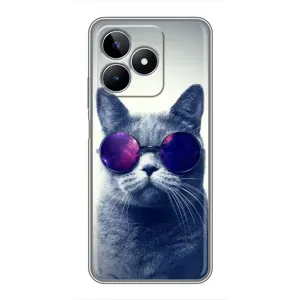 Чохол з принтом для Realme C53 (AlphaPrint) Модні коти (Стильний кіт)