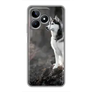 Чохол з Хаскі Realme C53 - (AlphaPrint) (Вірний собака)