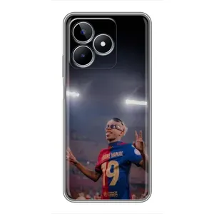 Чехол с футболистом Ламин Ямаль Realme C53 (Ямаль на стадионе)
