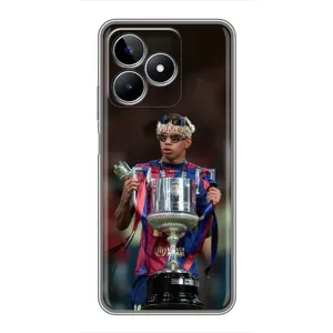 Чехол с футболистом Ламин Ямаль Realme C53 (Ямаль с кубком)