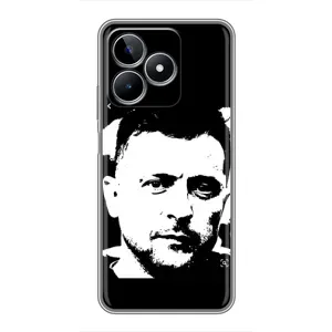 Чехол для Realme C53 (AlphaPrint - с принтом Зеленского) (Зеленский АРТ)