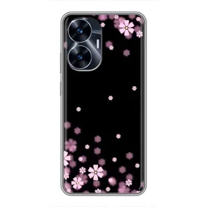 Чохол для РiалMi С55 - з принтом (Дизайнерські) (AlphaPrint) (Квіти маленькі)