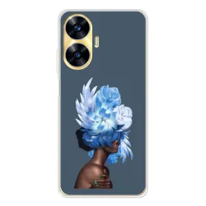 Чехлы (ART) Цветы на Realme C55 (VPrint) (Квіти на голові)